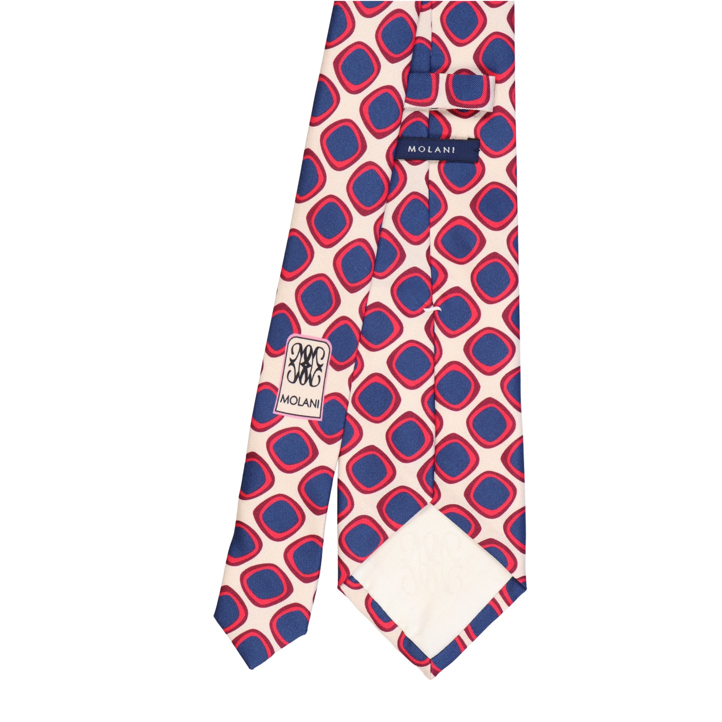 Krawatte - Quadro di seta – die Kunst präziser Eleganz - Crema con blu