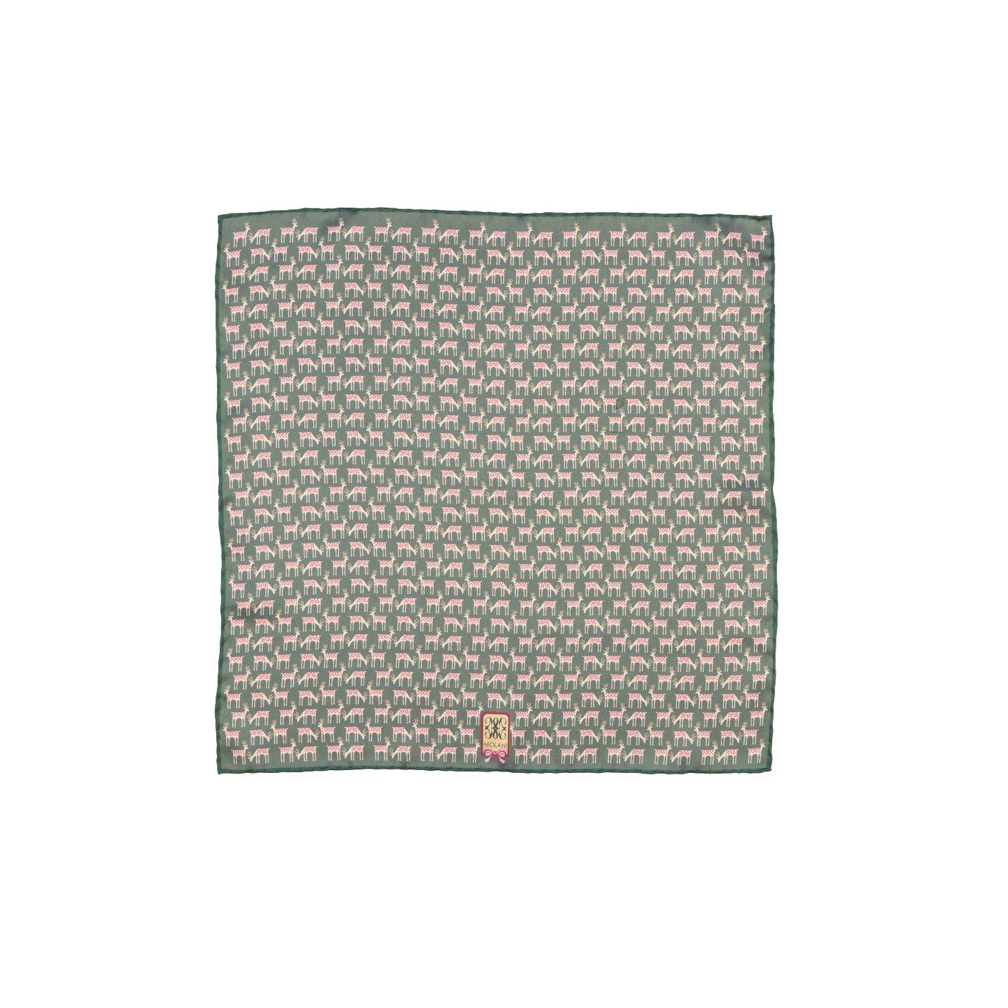 Pochette - Renna – Festliche Eleganz mit Rentier-Charme - Verde abete