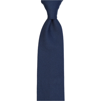 Krawatte - Grenadine uni fine -blu