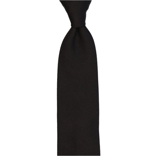 Krawatte - Grenadine uni fine – nero