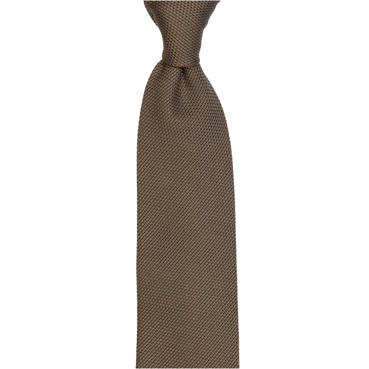 Krawatte - Grenadine uni fine – Oliv