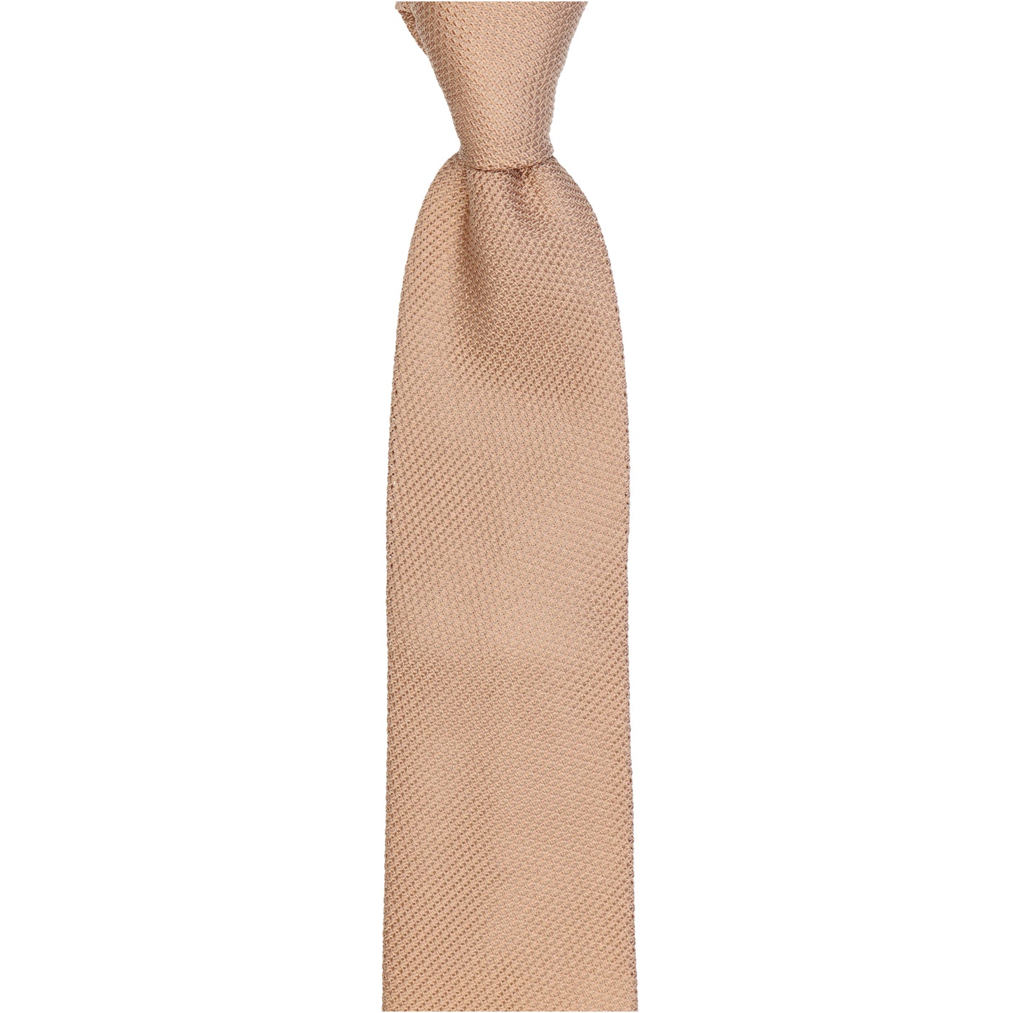 Krawatte - Grenadine uni fine – Beige