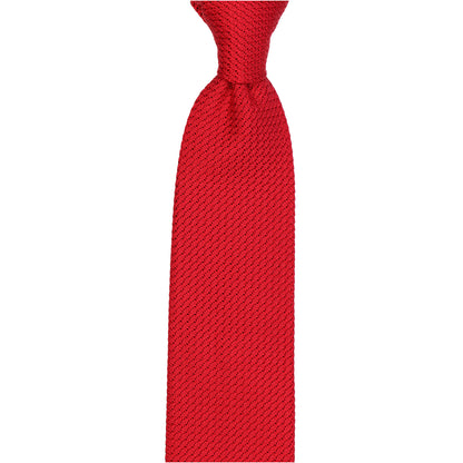 Krawatte - Grenadine uni fine – rosso