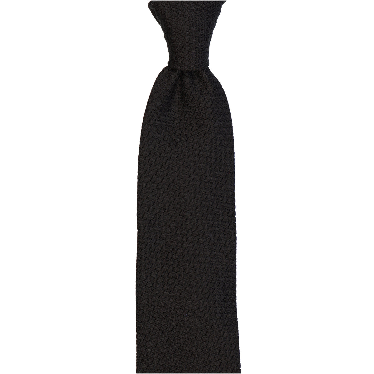Krawatte - Grenadine uni fine – ruvido nero