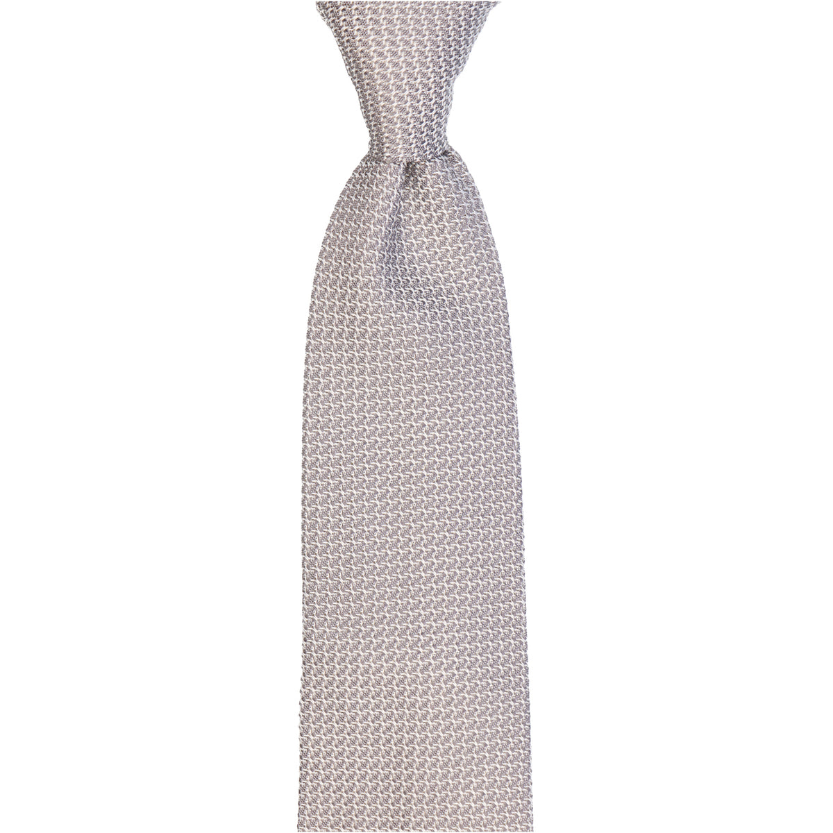 Krawatte - Grenadine uni grande – grigio argento