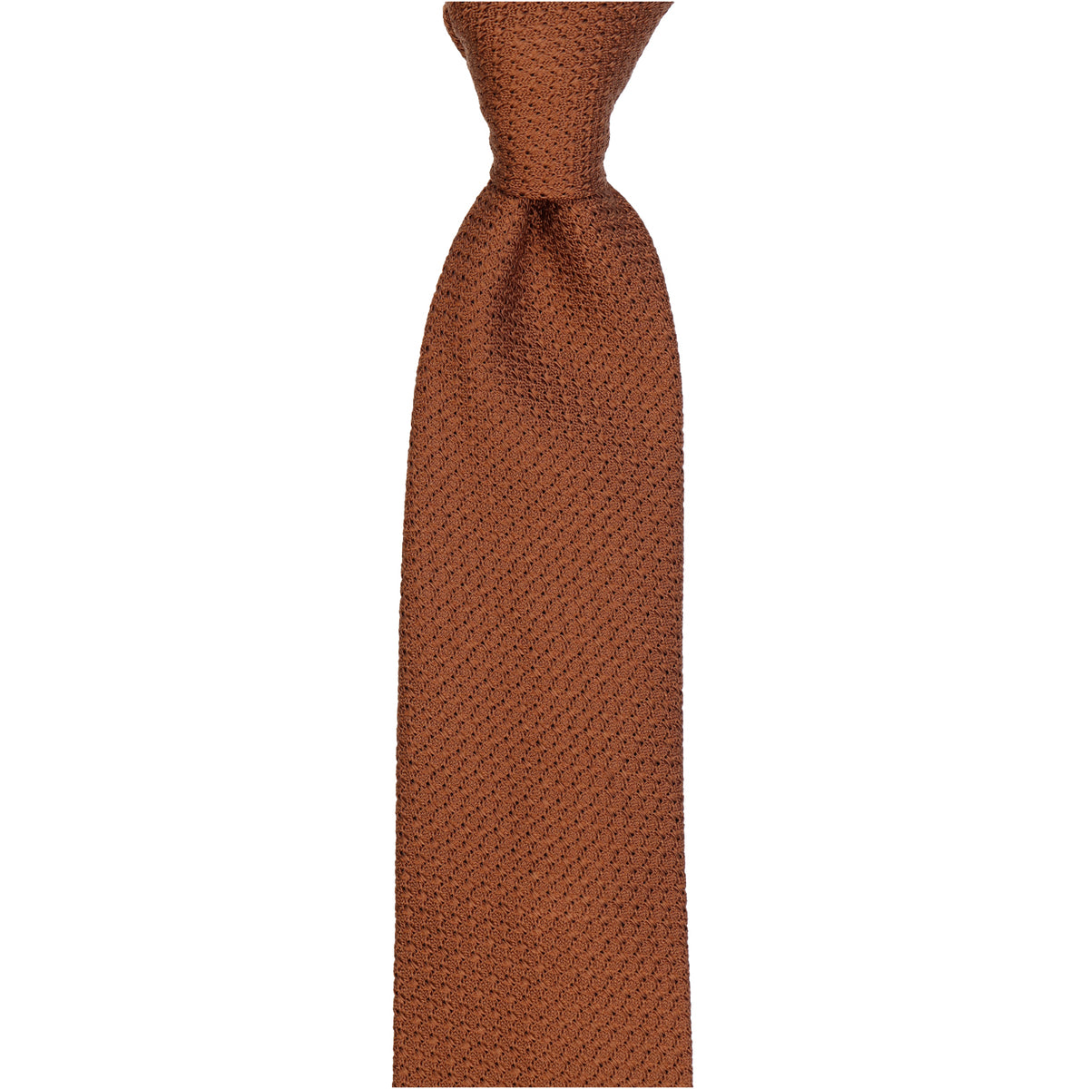 Krawatte - Grenadine Uni grande – marrone toscano