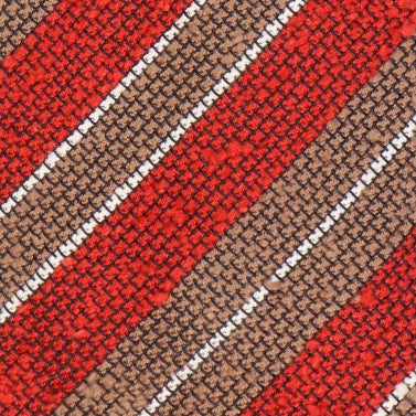 Krawatte - Grenadine riga - Rosso su tera mattone