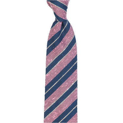 Krawatte - Grenadine riga – lavenda & blu navy