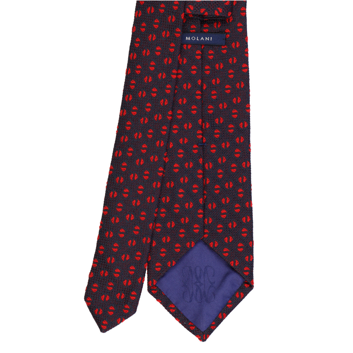 Krawatte - Grenadine solare - rosso & blu