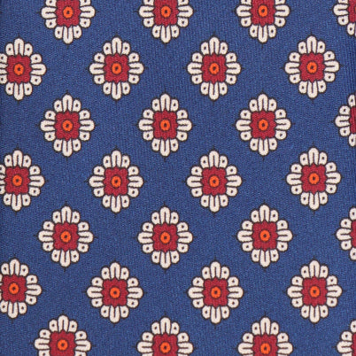 Symmetrisches Blütenmotiv maison Fiore -Blu inchiostro