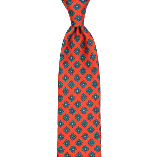 Symmetrisches Blütenmotiv  maison fiore - Terracotta & petrolio