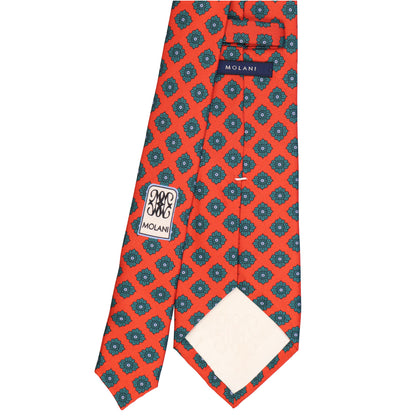 Symmetrisches Blütenmotiv  maison fiore - Terracotta & petrolio