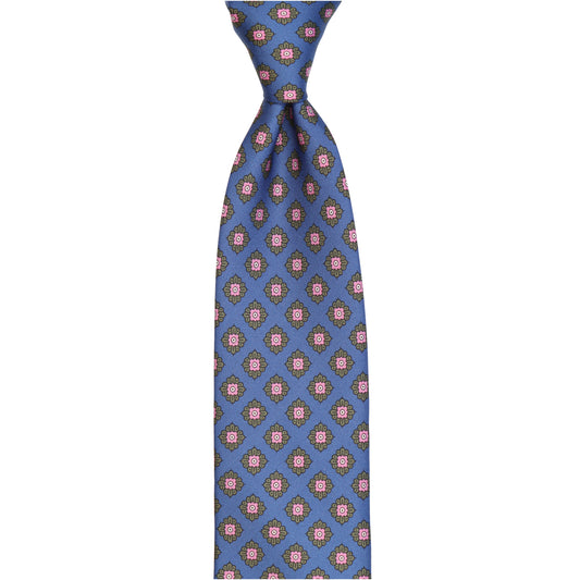 Symmetrisches Blütenmotiv maison fiore - azzurro lavanda