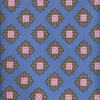 Symmetrisches Blütenmotiv maison fiore - azzurro lavanda