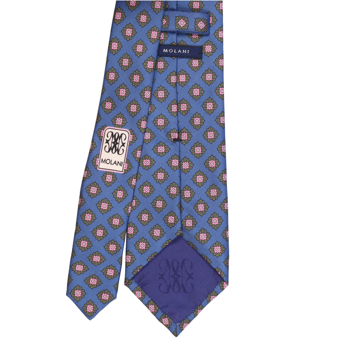 Symmetrisches Blütenmotiv maison fiore - azzurro lavanda