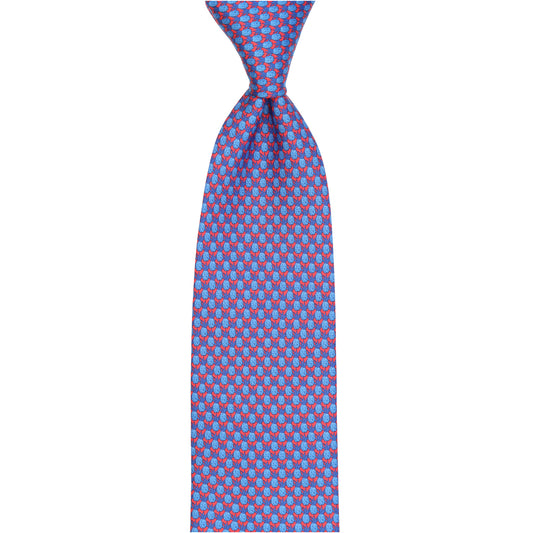 Ananas Motiv Tropical Elegance - Blu & rosso corallo