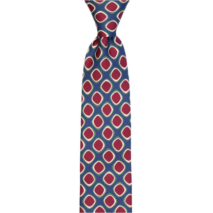 Quadro di seta - die Kunst präziser Eleganz -Blu reale con bordeaux