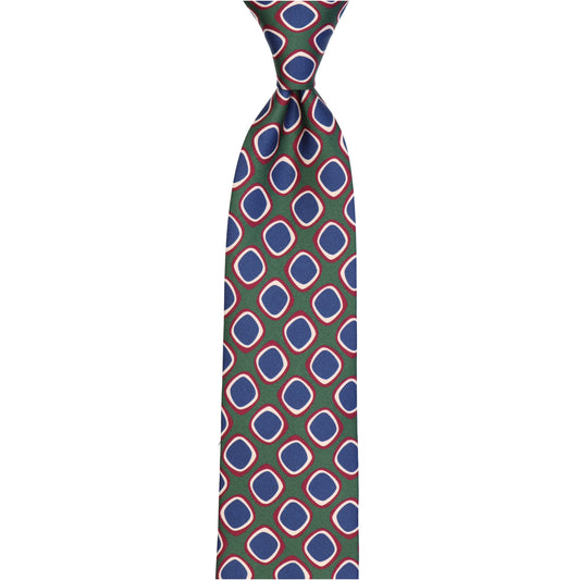 Krawatte - Quadro di seta – die Kunst präziser Eleganz - Verde salvia & blu