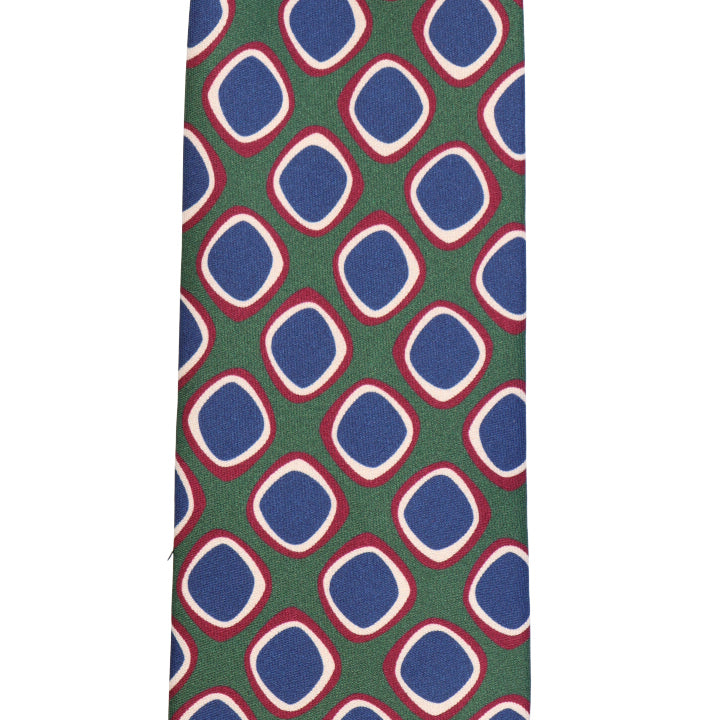 Krawatte - Quadro di seta – die Kunst präziser Eleganz - Verde salvia & blu