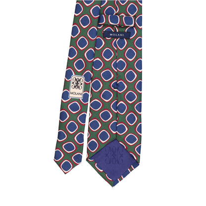 Krawatte - Quadro di seta – die Kunst präziser Eleganz - Verde salvia & blu