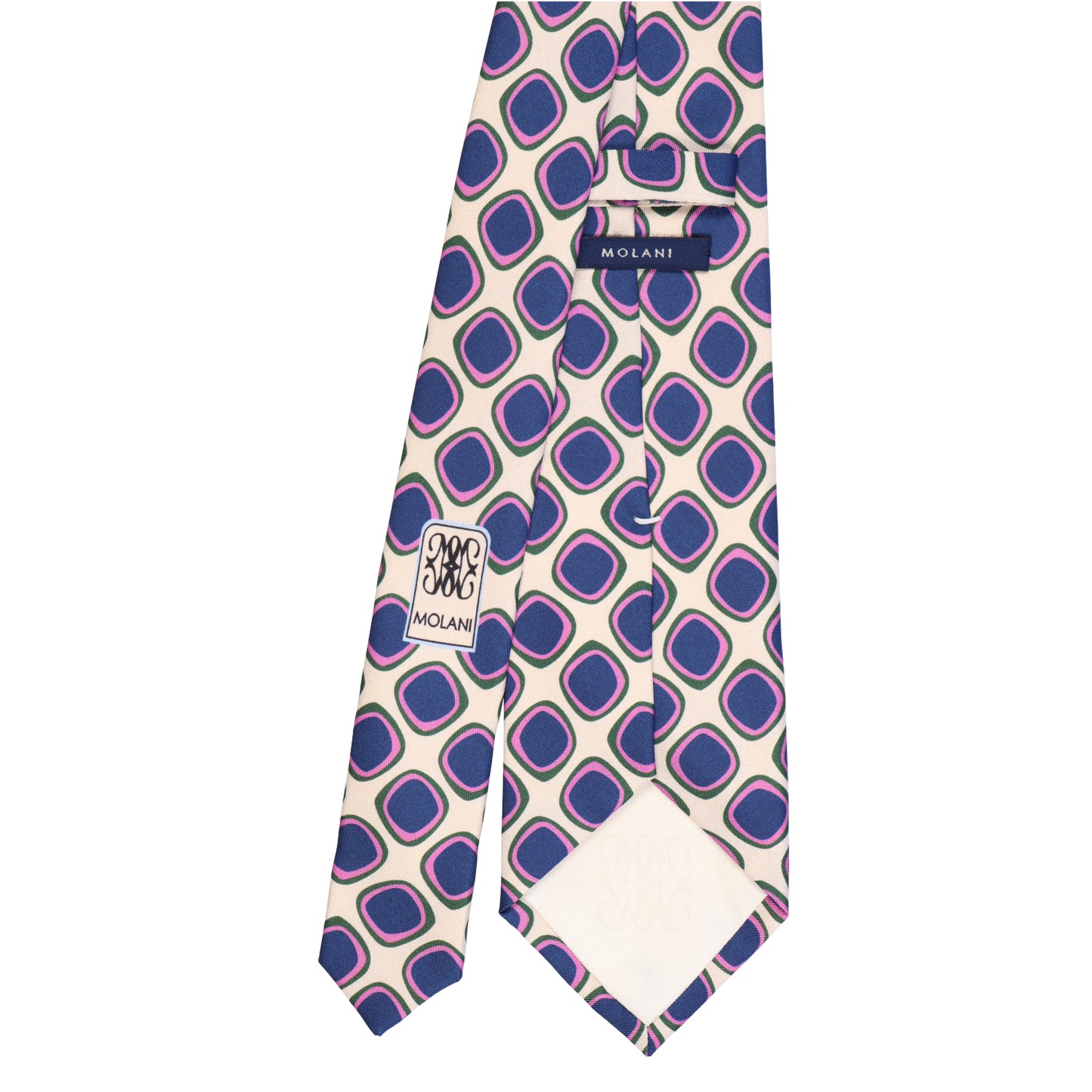 Krawatte - Quadro di seta – die Kunst präziser Eleganz - Crema con viola