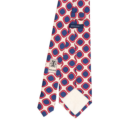 Krawatte - Quadro di seta – die Kunst präziser Eleganz - Crema con blu