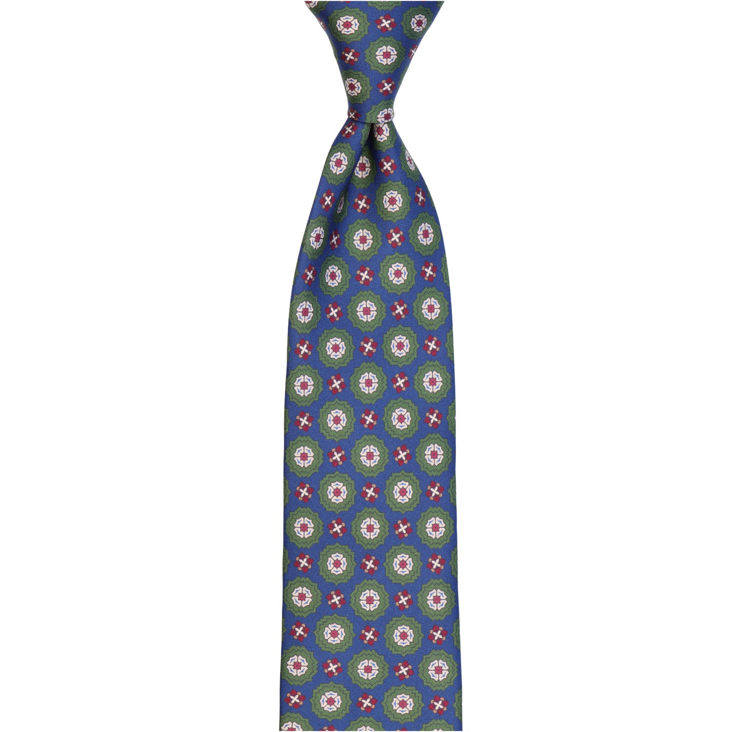 Krawatte - Fiore Reale – Luxus der Tradition neu belebt -Blu reale con verde