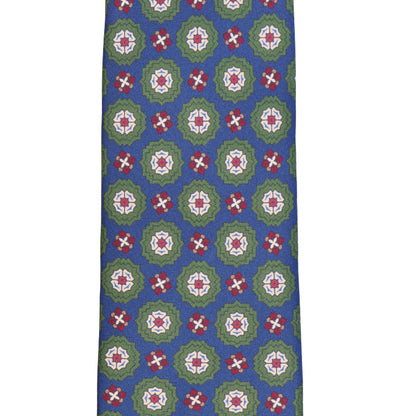 Krawatte - Fiore Reale – Luxus der Tradition neu belebt -Blu reale con verde