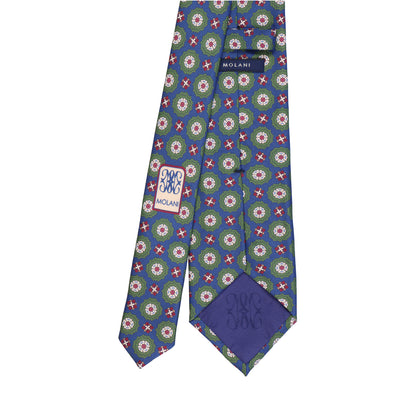 Krawatte - Fiore Reale – Luxus der Tradition neu belebt -Blu reale con verde